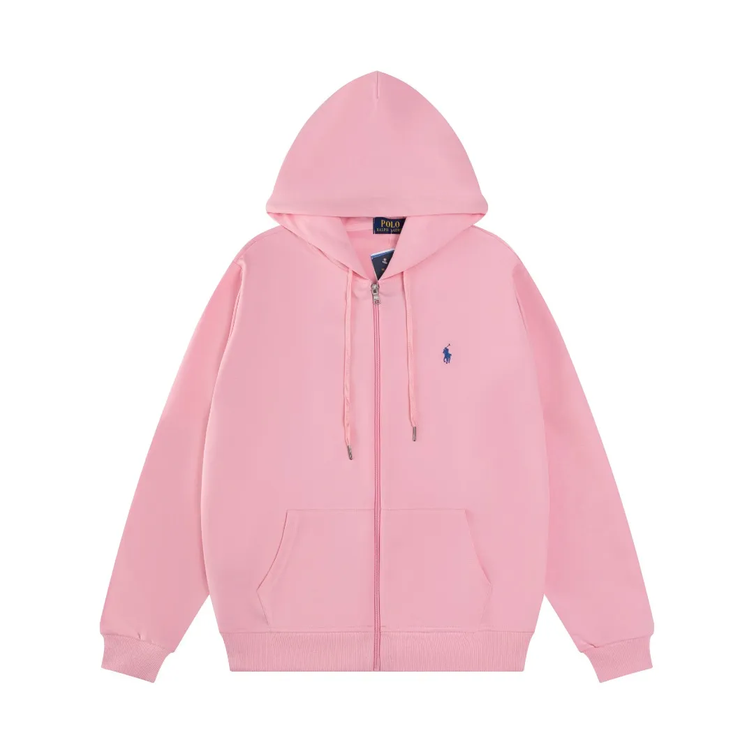 P236 #R95 Ralph Lauren/Ralph Lauren Twelve Color Pony🐎 Embroidered zipper cardigan jacket hooded sweatshirt This hooded sweatshirt is decorated with a simple style that represents Ralph Lauren. It is paired with a pony embroidery pattern, which is three-dimensional and full! The solid color fabric paired with exquisite embroidery instantly sets it off! Hooded sports design, loose and casual fit! The overall texture is very strong! Through the pictures, we can feel the thickness and texture of custom-woven and dyed threads. The workmanship is exquisite. They are shipped from major foreign trade factories. They are all made by masters with many years of experience. Everything is of high standards and requirements! Simple and versatile style ~ super delicate and soft, close to the body without being tied, all fabrics and accessories are original custom-made and of high quality! Perfectly reflects the brand’s sense of superiority! Standard cut, comfortable stretch, unrestricted movement! Highly practical, high-end and classy! Versatile style ~ can be paired with jeans or jogging pants. Ideal for transitioning from your morning commute to weekend events!  Color: Black with red label Black with white label Khaki Navy blue with red label Navy blue with white label White Light gray Dark gray Burgundy Army green Light blue Pink Size: S M L
